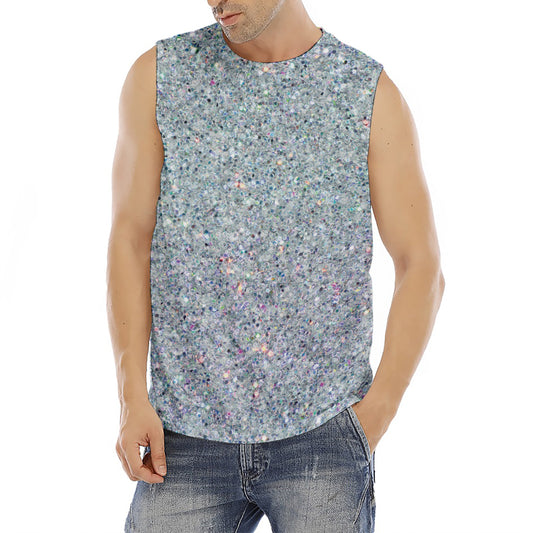 Diamond (NOT Real) Glitter Print Men's Fitness Tank Top
