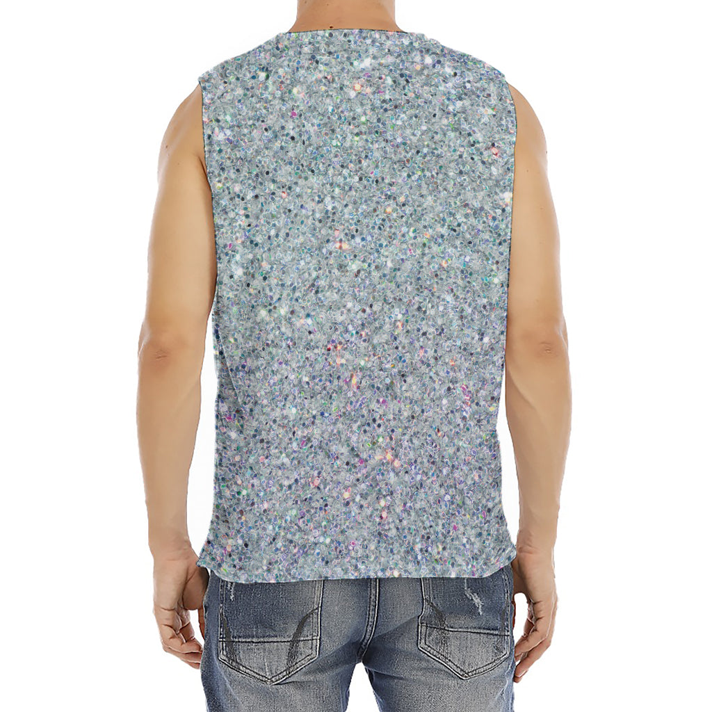 Diamond (NOT Real) Glitter Print Men's Fitness Tank Top