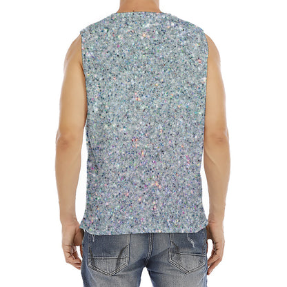 Diamond (NOT Real) Glitter Print Men's Fitness Tank Top