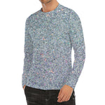 Diamond (NOT Real) Glitter Print Men's Long Sleeve Rash Guard