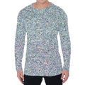Diamond (NOT Real) Glitter Print Men's Long Sleeve T-Shirt