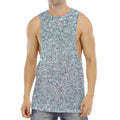 Diamond (NOT Real) Glitter Print Men's Muscle Tank Top