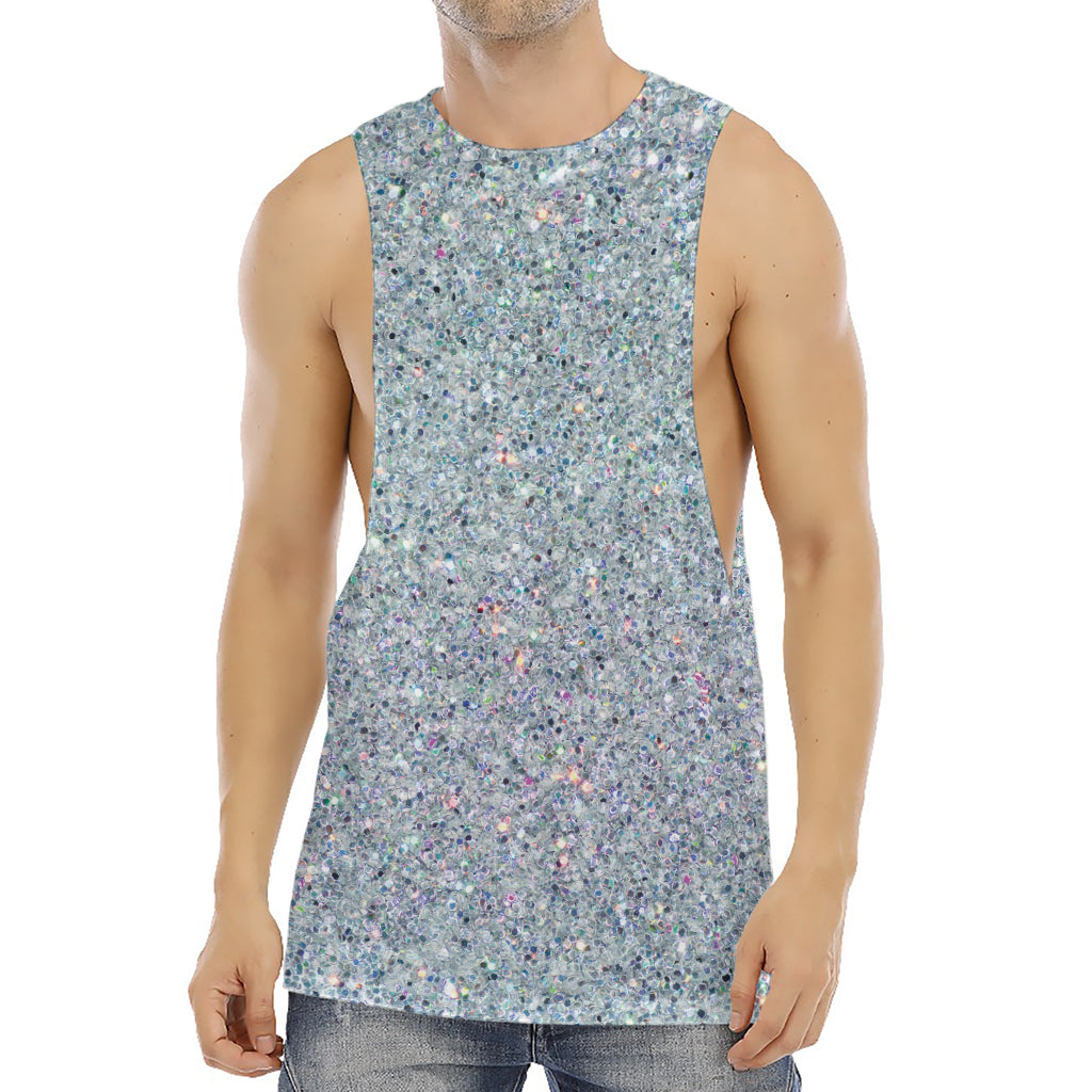 Diamond (NOT Real) Glitter Print Men's Muscle Tank Top