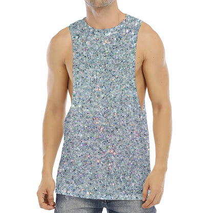 Diamond (NOT Real) Glitter Print Men's Muscle Tank Top