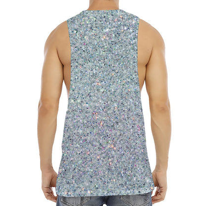 Diamond (NOT Real) Glitter Print Men's Muscle Tank Top