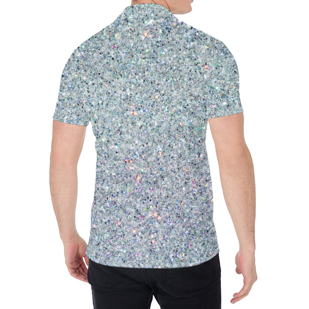 Diamond (NOT Real) Glitter Print Men's Shirt