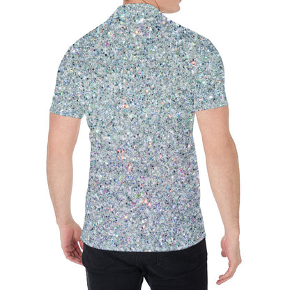 Diamond (NOT Real) Glitter Print Men's Shirt