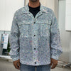 Diamond (NOT Real) Glitter Print Men's Shirt Jacket