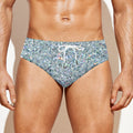 Diamond (NOT Real) Glitter Print Men's Swim Briefs