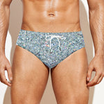 Diamond (NOT Real) Glitter Print Men's Swim Briefs