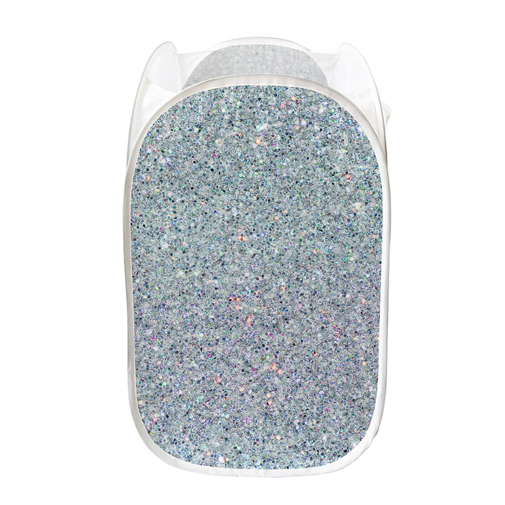 Diamond (NOT Real) Glitter Print Mesh Laundry Hamper