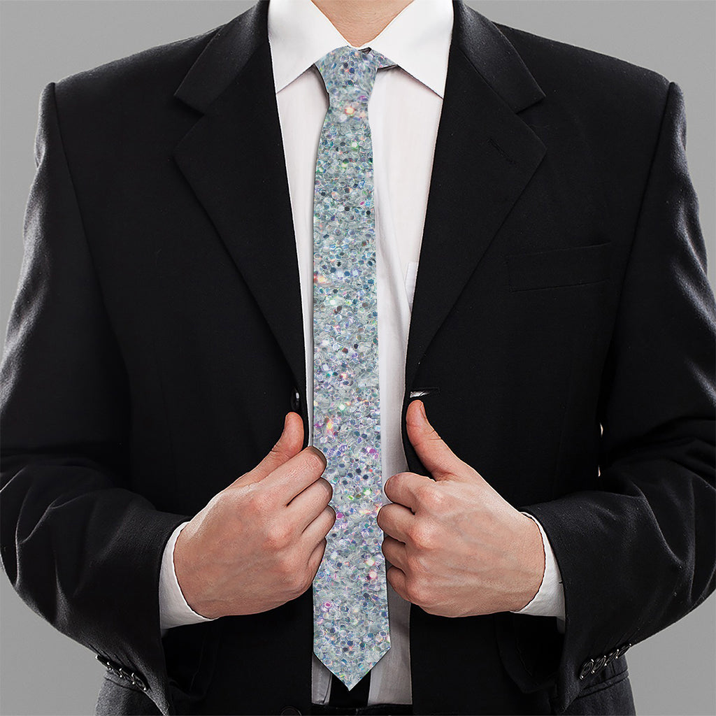 Diamond (NOT Real) Glitter Print Necktie