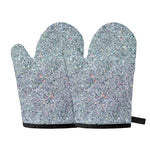 Diamond (NOT Real) Glitter Print Oven Mitts