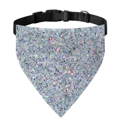 Diamond (NOT Real) Glitter Print Over The Collar Dog Bandana