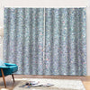 Diamond (NOT Real) Glitter Print Pencil Pleat Curtains