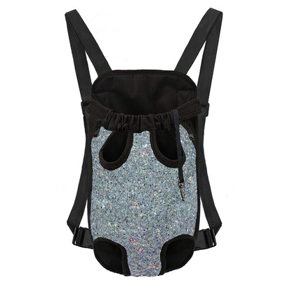 Diamond (NOT Real) Glitter Print Pet Carrier Backpack