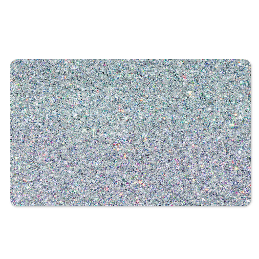 Diamond (NOT Real) Glitter Print Polyester Doormat
