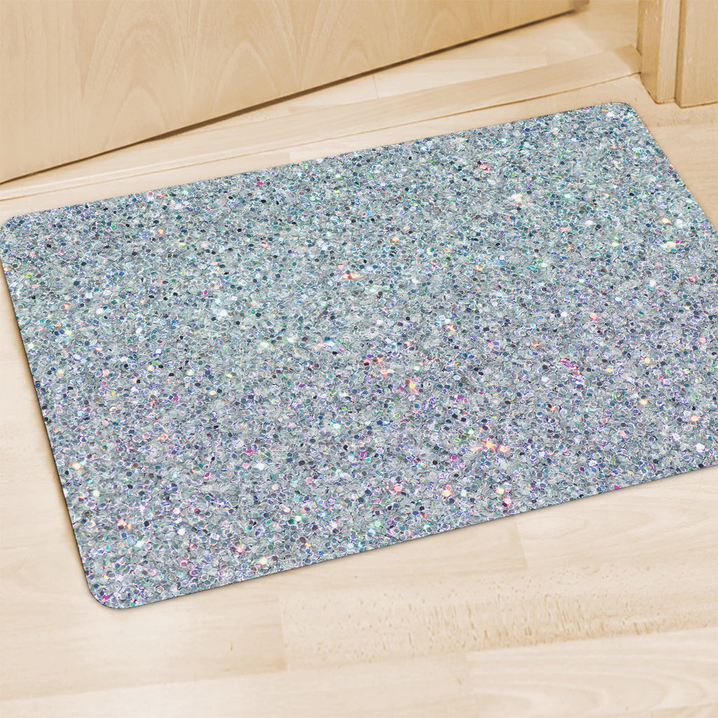 Diamond (NOT Real) Glitter Print Polyester Doormat