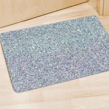 Diamond (NOT Real) Glitter Print Polyester Doormat