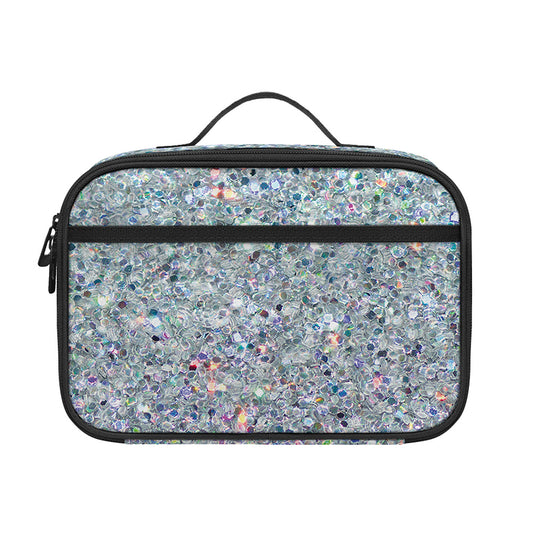 Diamond (NOT Real) Glitter Print Portable Lunch Bag