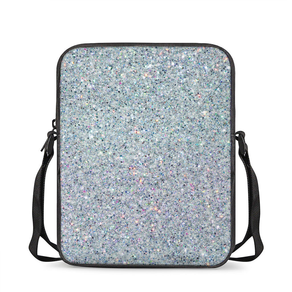 Diamond (NOT Real) Glitter Print Rectangular Crossbody Bag