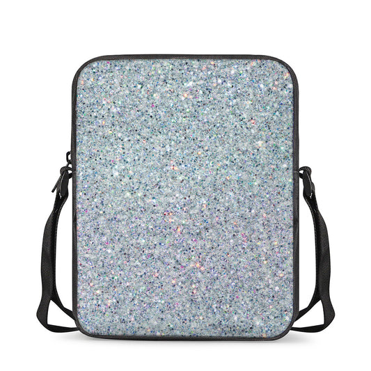 Diamond (NOT Real) Glitter Print Rectangular Crossbody Bag