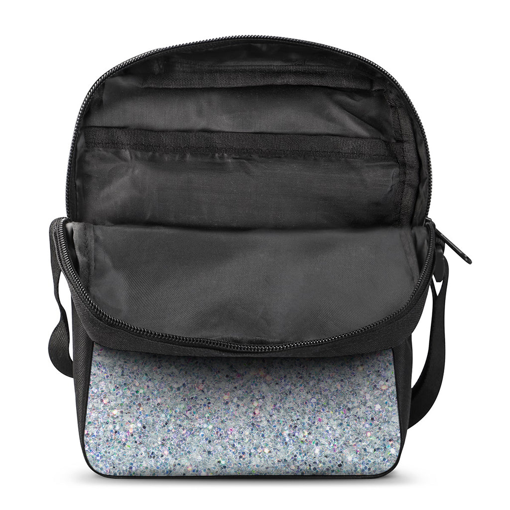 Diamond (NOT Real) Glitter Print Rectangular Crossbody Bag