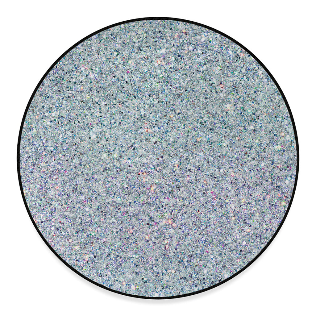 Diamond (NOT Real) Glitter Print Round Floor Mat