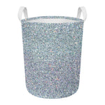 Diamond (NOT Real) Glitter Print Round Laundry Basket