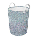 Diamond (NOT Real) Glitter Print Round Laundry Basket