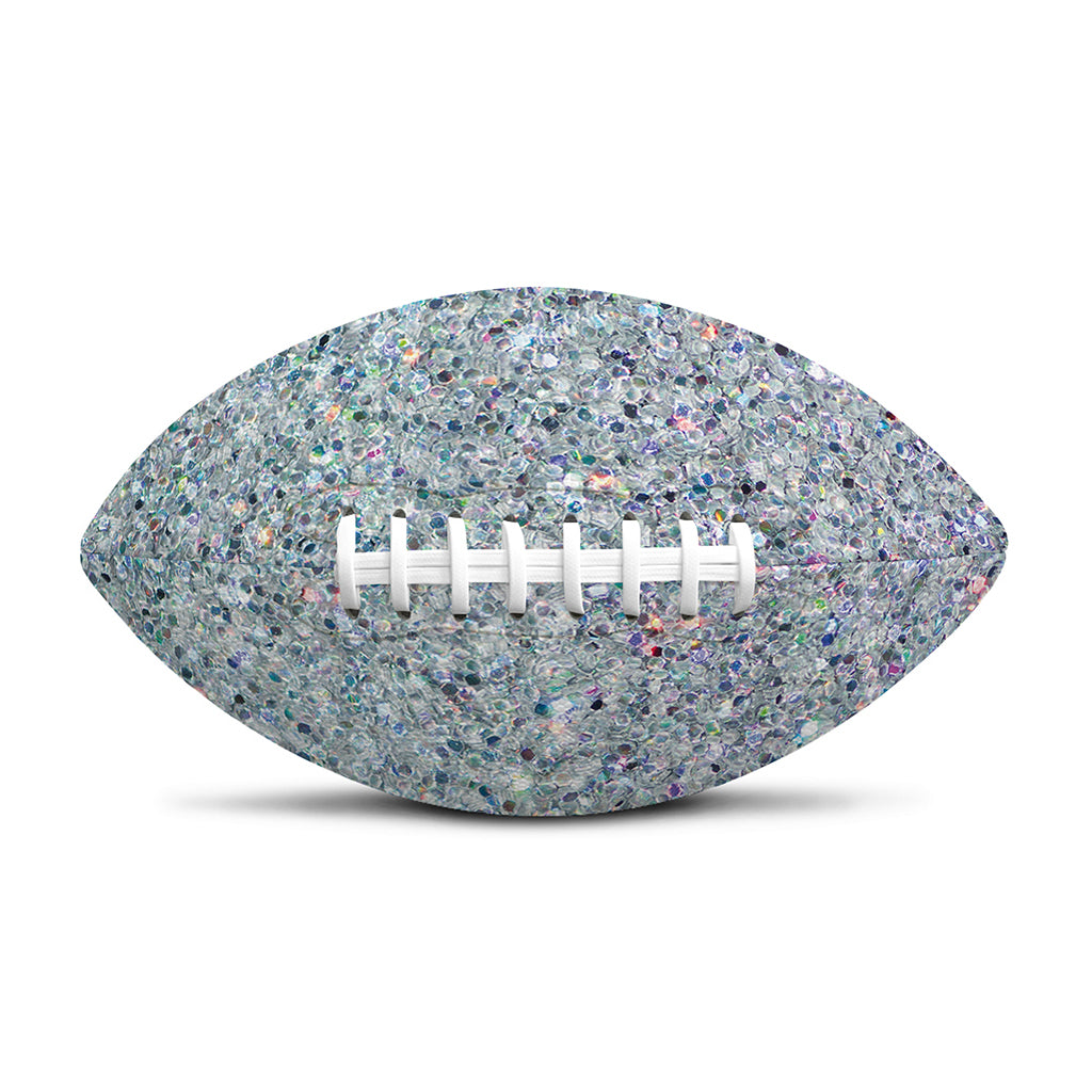 Diamond (NOT Real) Glitter Print Rugby Ball