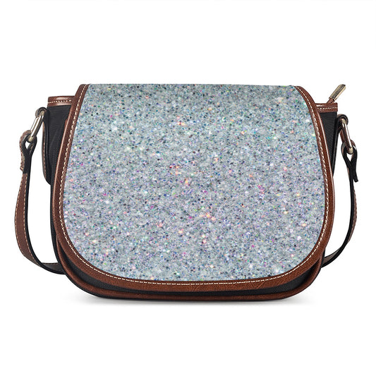 Diamond (NOT Real) Glitter Print Saddle Bag