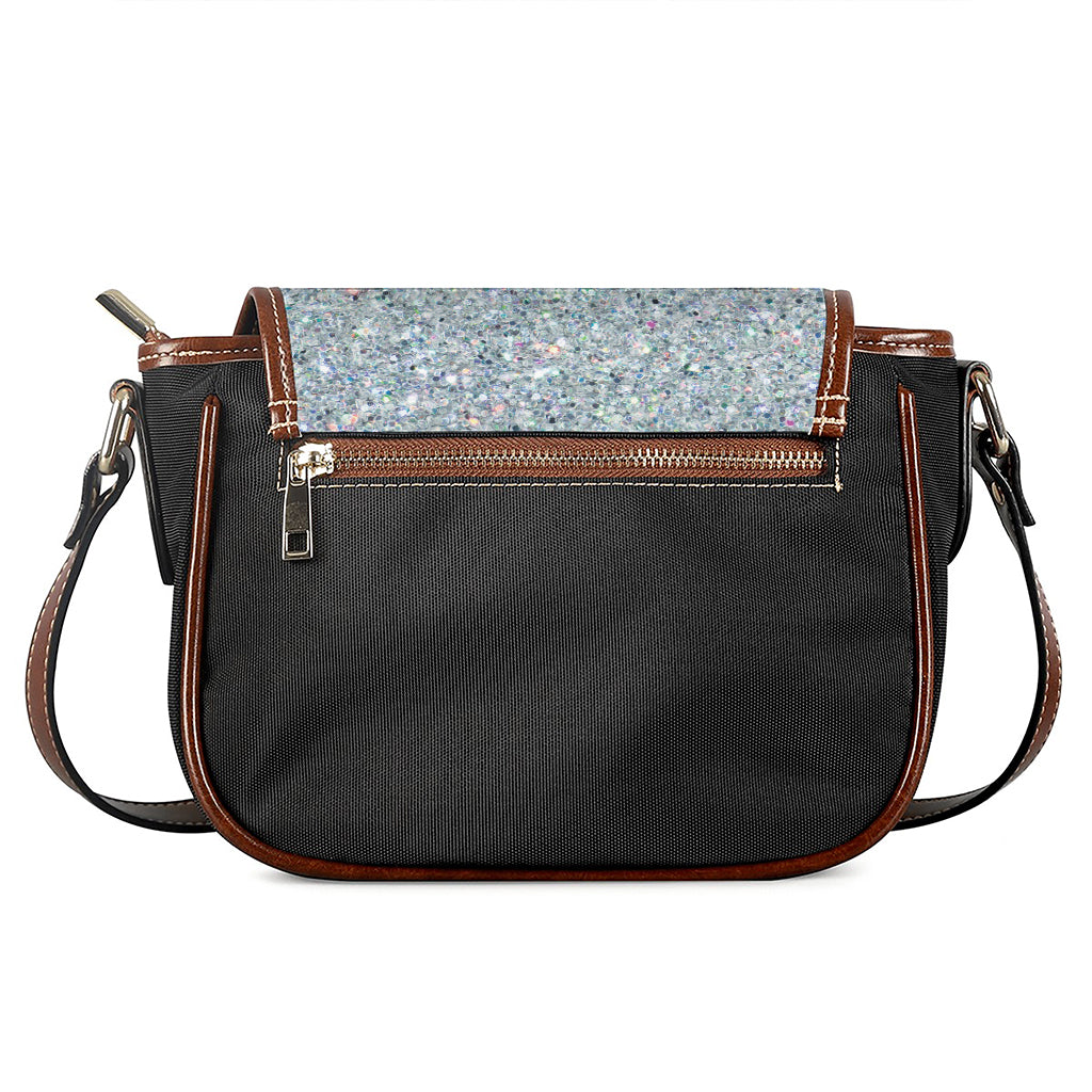 Diamond (NOT Real) Glitter Print Saddle Bag