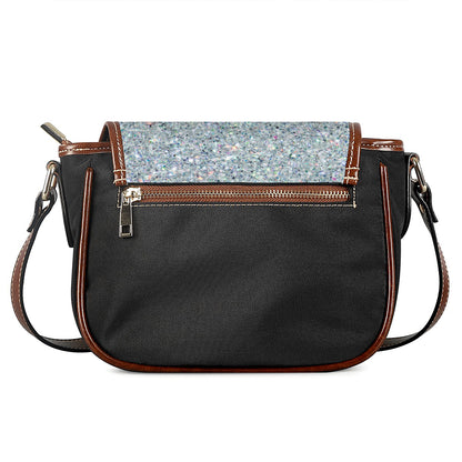 Diamond (NOT Real) Glitter Print Saddle Bag