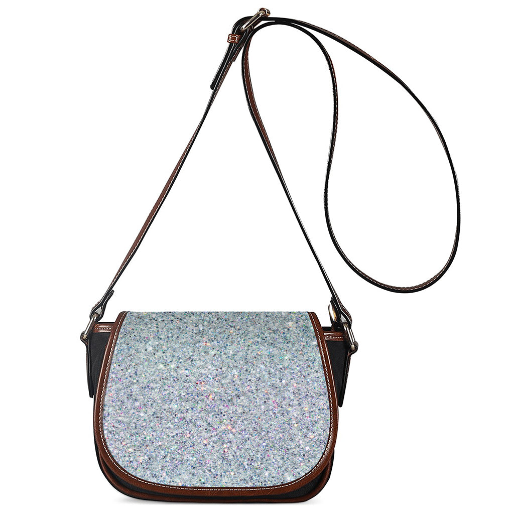 Diamond (NOT Real) Glitter Print Saddle Bag