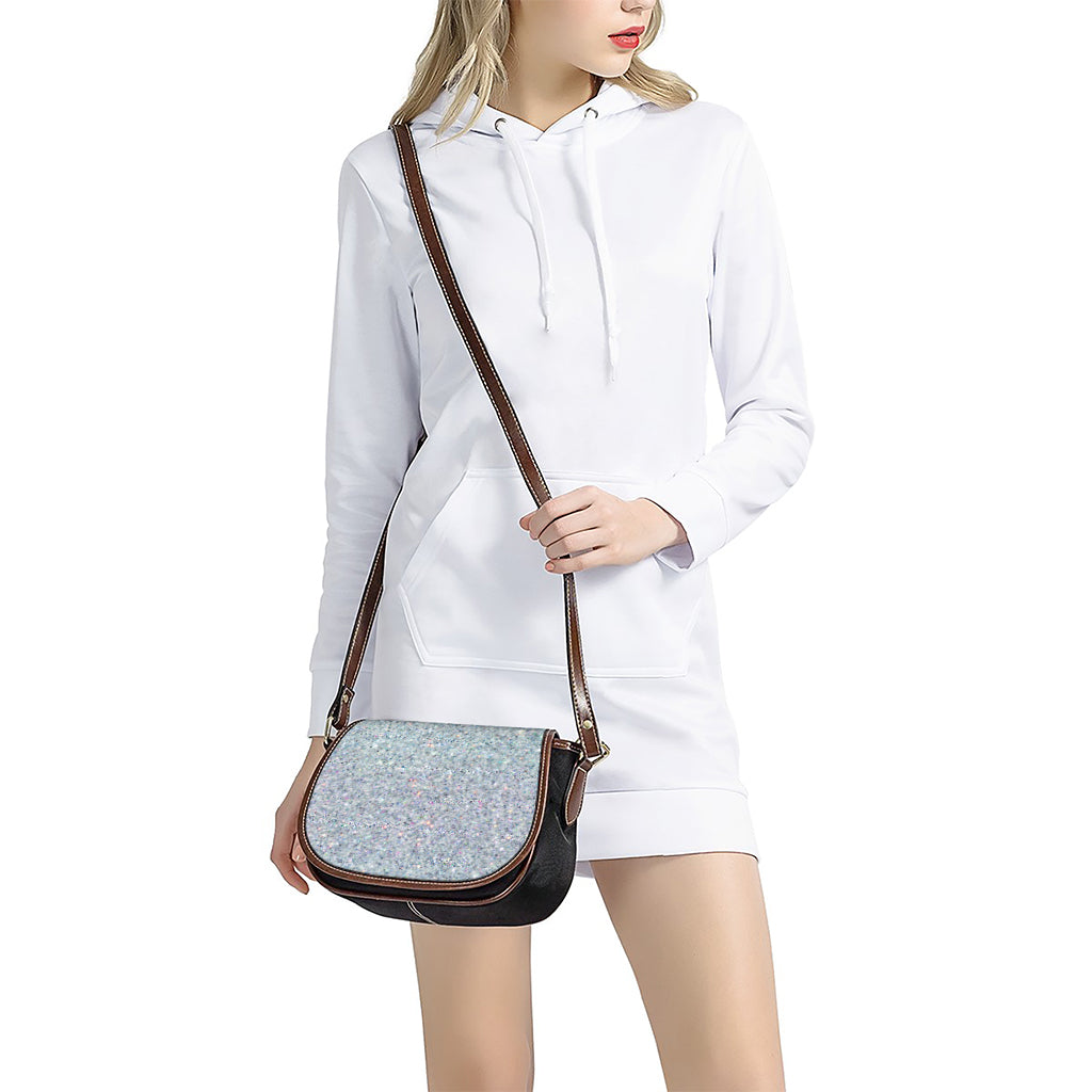 Diamond (NOT Real) Glitter Print Saddle Bag