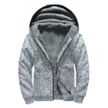 Diamond (NOT Real) Glitter Print Sherpa Lined Zip Up Hoodie