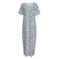 Diamond (NOT Real) Glitter Print Short Sleeve Long Nightdress