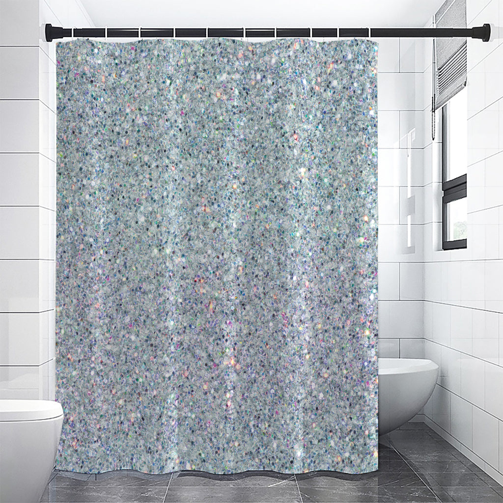 Diamond (NOT Real) Glitter Print Shower Curtain