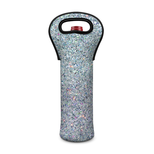 Diamond (NOT Real) Glitter Print Single Neoprene Wine Tote