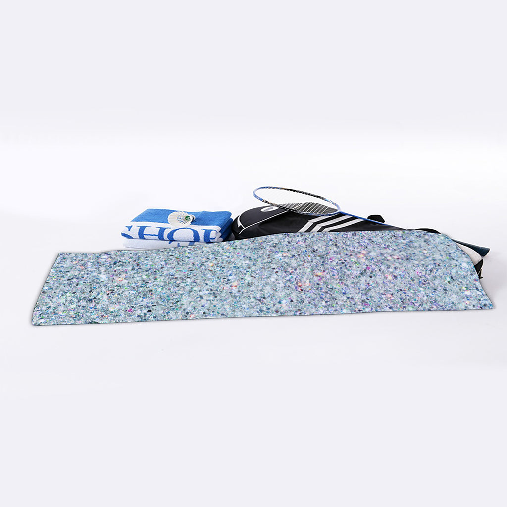 Diamond (NOT Real) Glitter Print Sports Towel