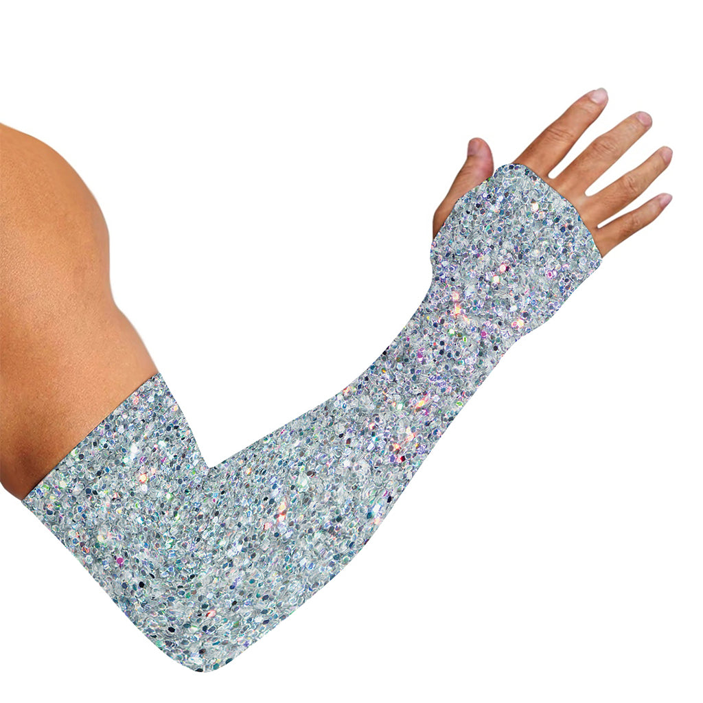 Diamond (NOT Real) Glitter Print Sun Protection Arm Sleeves