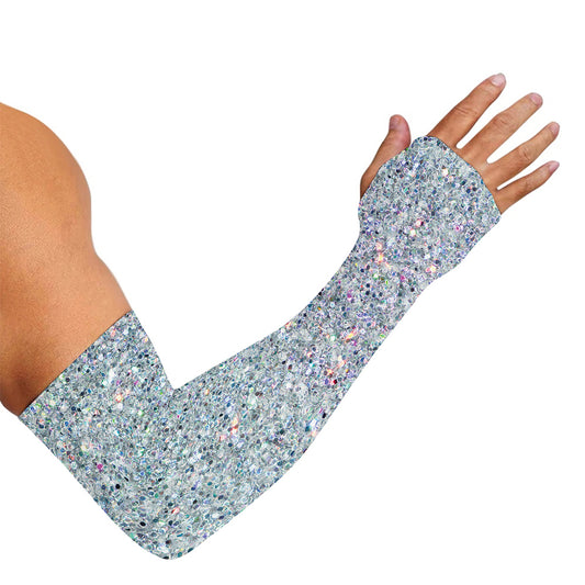 Diamond (NOT Real) Glitter Print Sun Protection Arm Sleeves