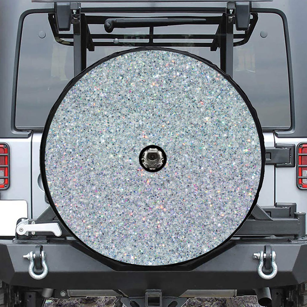 Diamond (NOT Real) Glitter Print Tire Cover With Camera Hole
