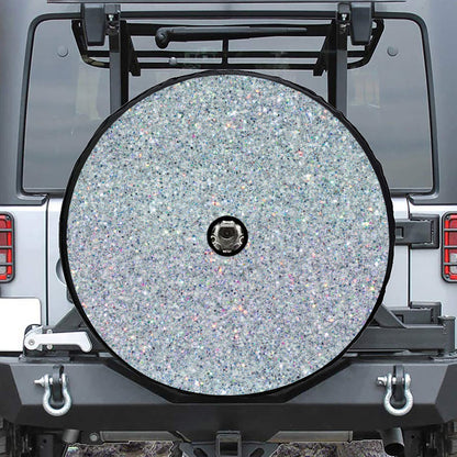 Diamond (NOT Real) Glitter Print Tire Cover With Camera Hole