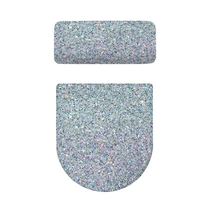 Diamond (NOT Real) Glitter Print Toilet Lid And Tank Cover Set