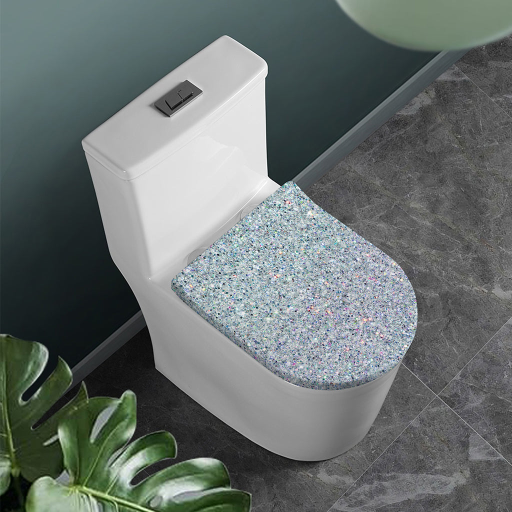 Diamond (NOT Real) Glitter Print Toilet Lid Cover