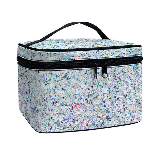Diamond (NOT Real) Glitter Print Travel Makeup Bag