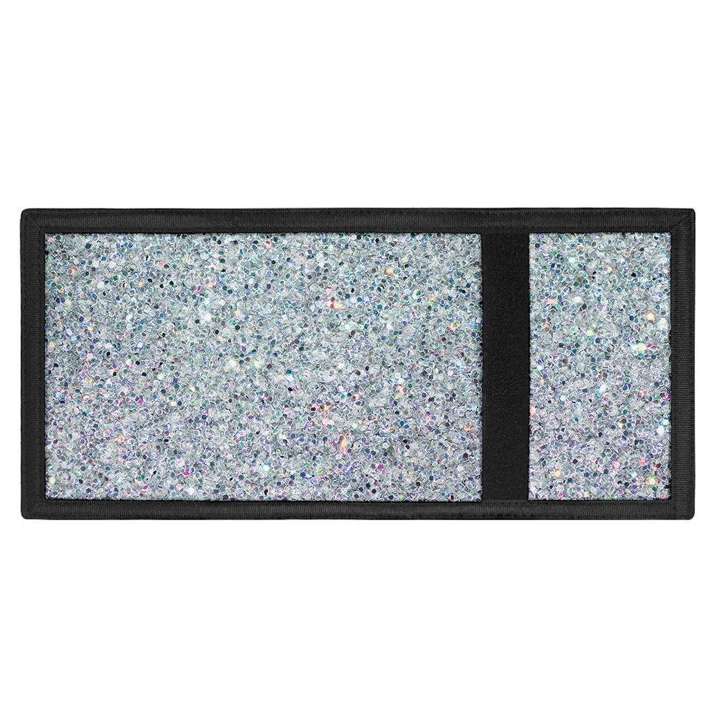 Diamond (NOT Real) Glitter Print Trifold Wallet