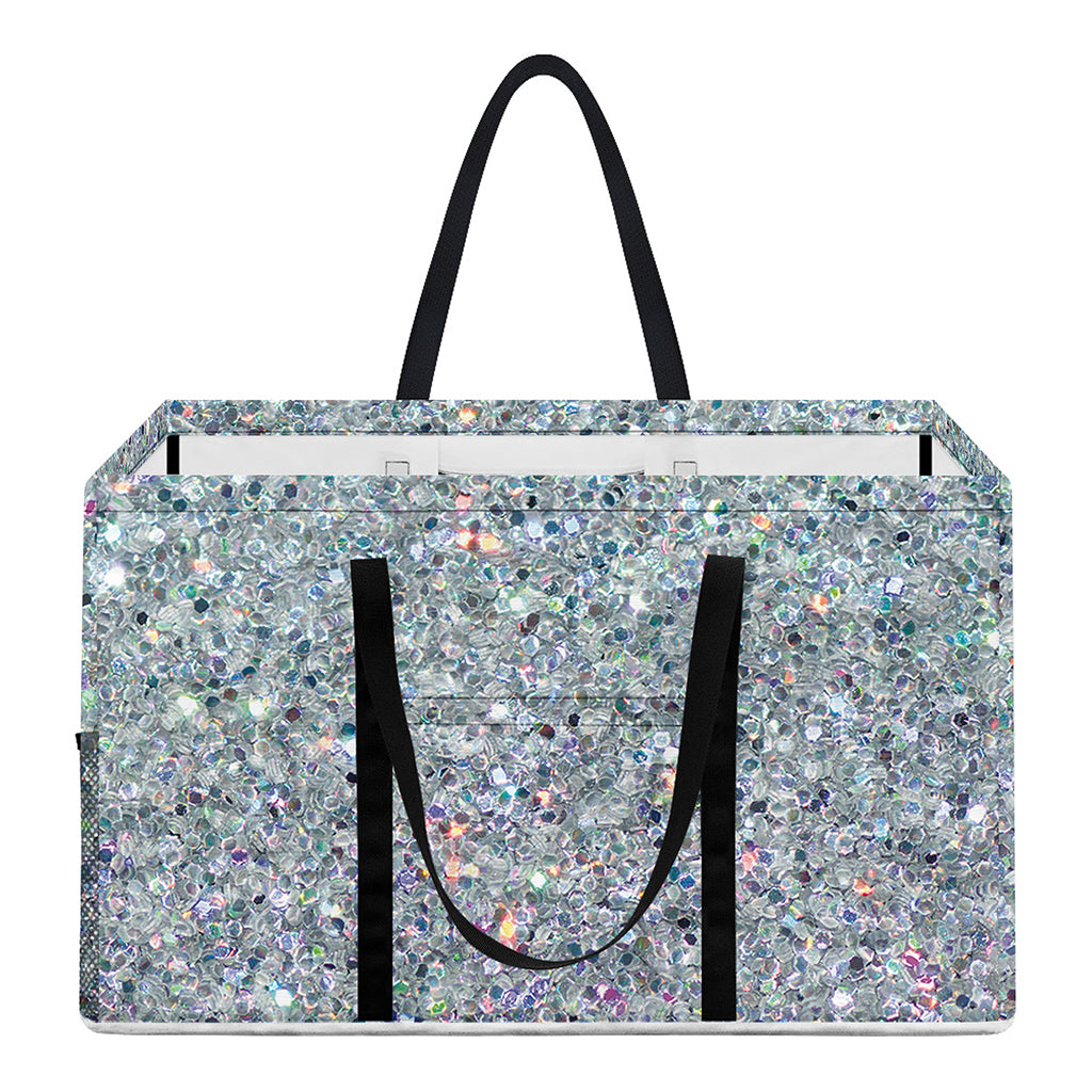 Diamond (NOT Real) Glitter Print Utility Tote Bag